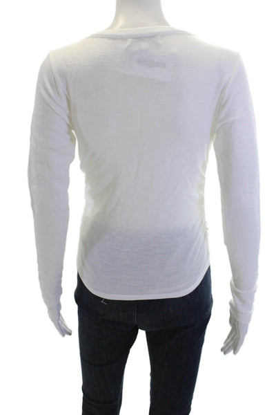 Chaser Womens Basic T-Shirt White Size XS