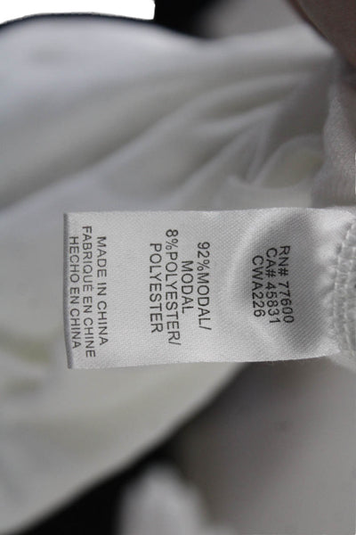 Chaser Womens Basic T-Shirt White Size XS