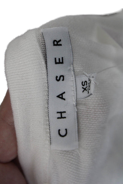 Chaser Womens Basic T-Shirt White Size XS