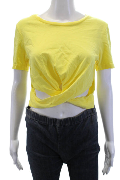 LNA Womens Cotton Basic T-Shirt Yellow Size XS