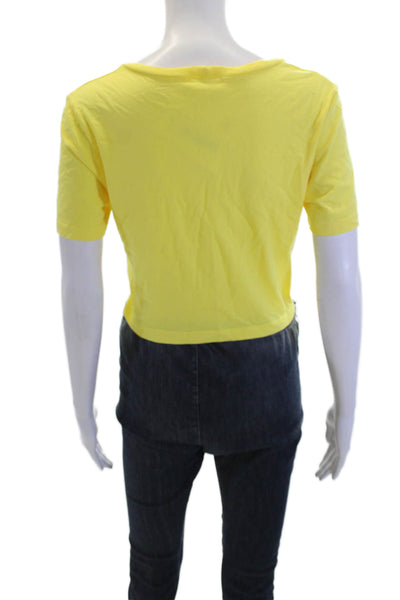 LNA Womens Cotton Basic T-Shirt Yellow Size XS