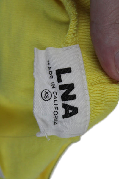 LNA Womens Cotton Basic T-Shirt Yellow Size XS