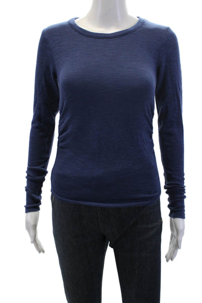 Chaser Womens Basic T-Shirt Blue Size XS