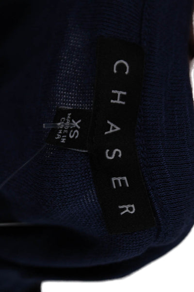 Chaser Womens Basic T-Shirt Blue Size XS