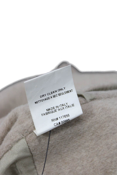 Thakoon Womens Wool Buttoned Long Sleeve Lined Jacket Brown Size 2