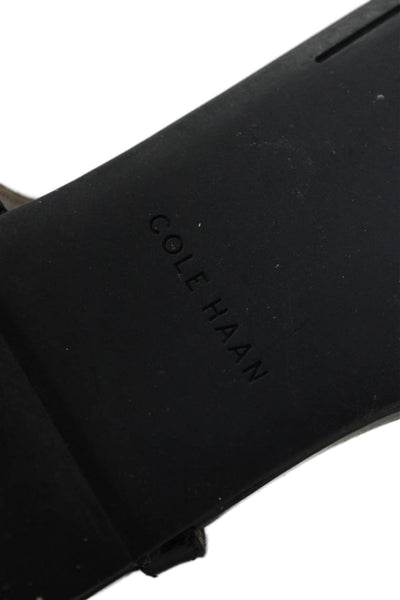 Cole Haan Womens Patent Leather Ankle T Strap Sandals Black Size 9.5