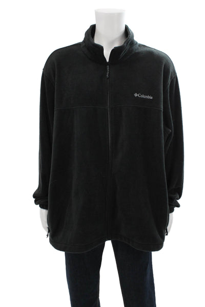 Columbia Sportswear Mens High Neck Long Sleeve Full Zip Jacket Black Size 4XL