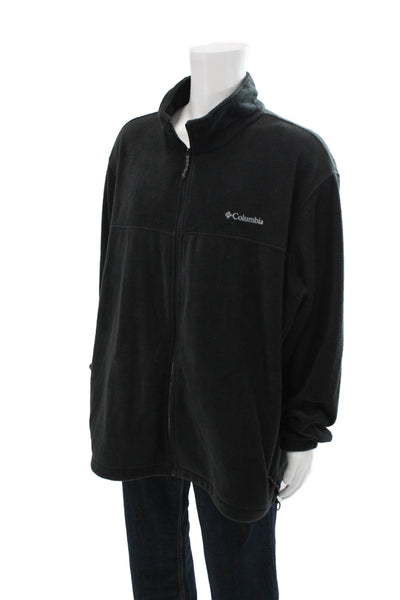 Columbia Sportswear Mens High Neck Long Sleeve Full Zip Jacket Black Size 4XL