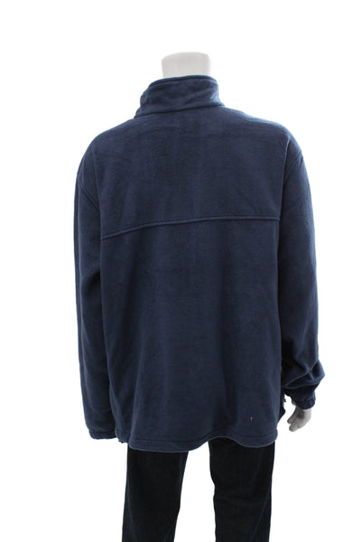 Columbia Sportswear Mens High Neck Long Sleeve Full Zip Jacket Blue Size 4XL
