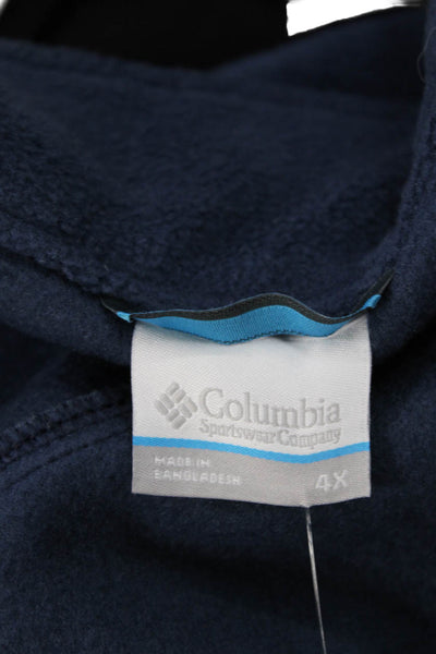 Columbia Sportswear Mens High Neck Long Sleeve Full Zip Jacket Blue Size 4XL