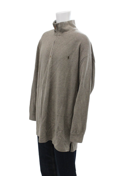 Polo Ralph Lauren Mens Cotton High Neck Pullover Sweater Brown Size 3XL