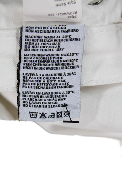 Barneys New York Women Skinny Ankle Jeans White High Rise Size 24