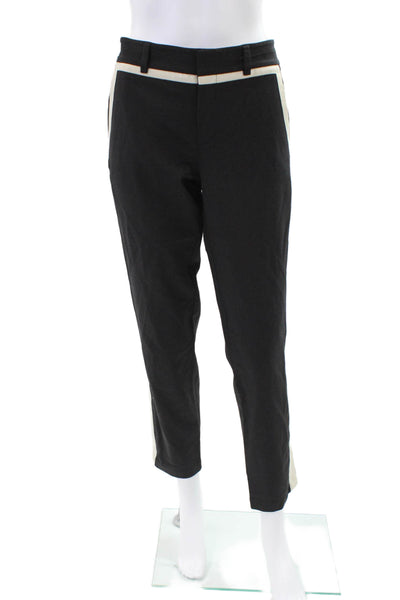 Vince Women's Button Closure Straight Leg Ankle Pants Black Size 6