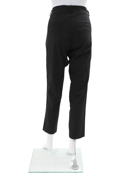 Vince Women's Button Closure Straight Leg Ankle Pants Black Size 6