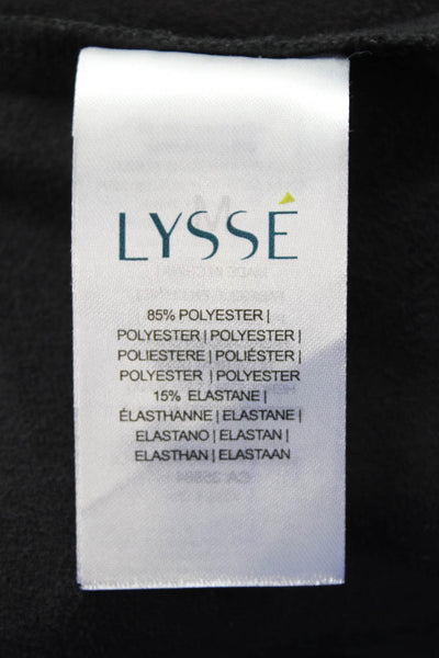 Lysse Womens Textured Long Sleeve Zip Lined Fit Blouse Black Size M