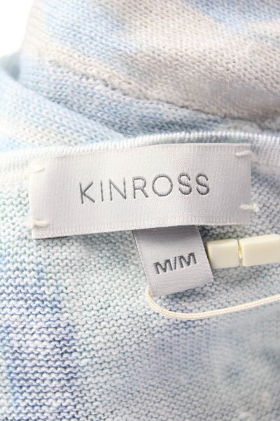 Kinross Womens V-neck Sleeveless Printed Knit Slip Dress White Size M