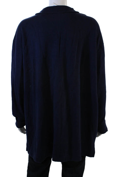 Polo Ralph Lauren Mens Long Sleeve Quarter Zip Mock Neck Sweater Navy Size 3XB