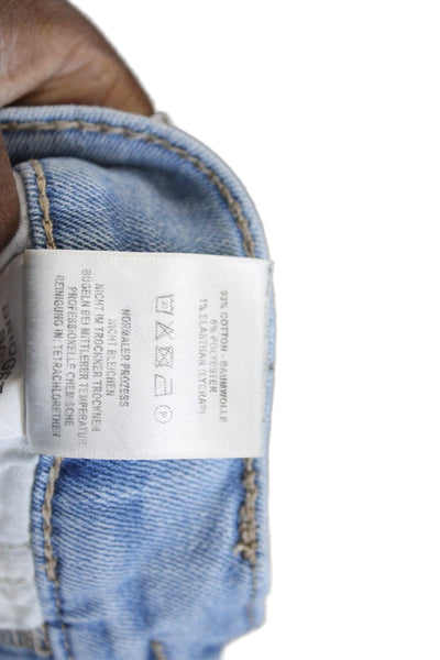 DL1961 Women Cropped Flared Mid Rise Light Blue Jeans Size 24
