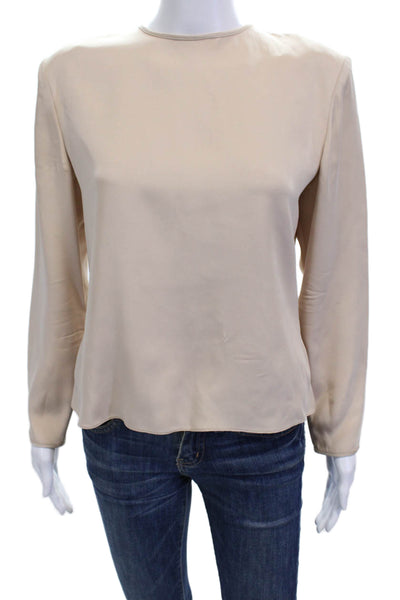 Geoffrey Beene Womens Blouse Beige Size 10