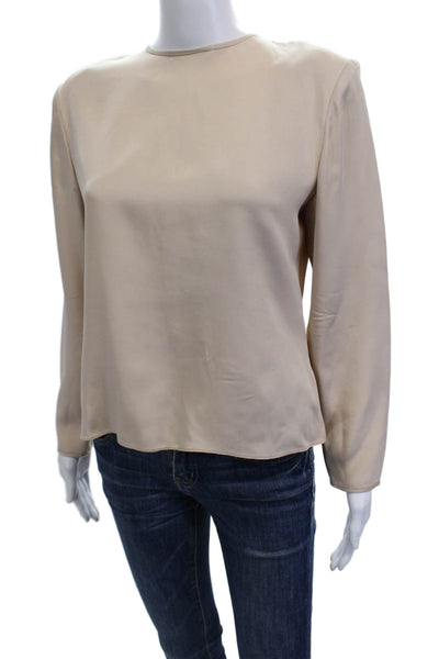 Geoffrey Beene Womens Blouse Beige Size 10