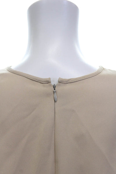 Geoffrey Beene Womens Blouse Beige Size 10