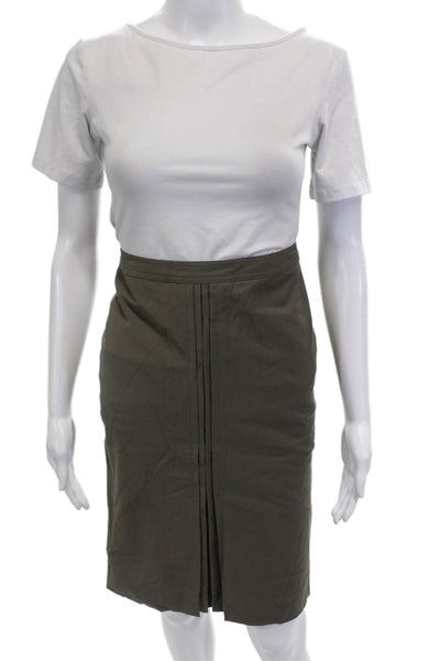 Club Monaco Womens Straight Skirt Green Size 4