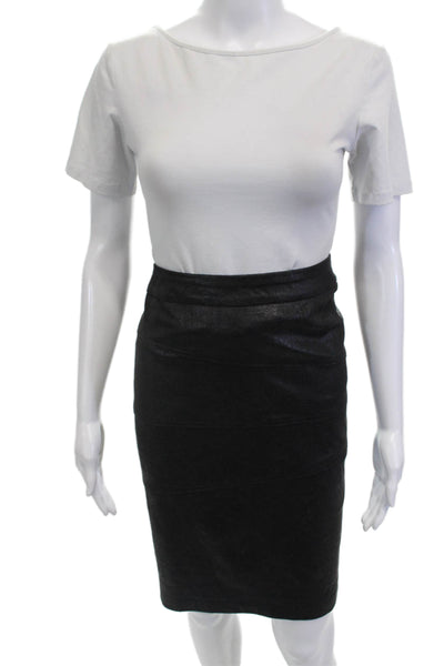 Rodika Zanian Womens Straight Skirt Black Size 40