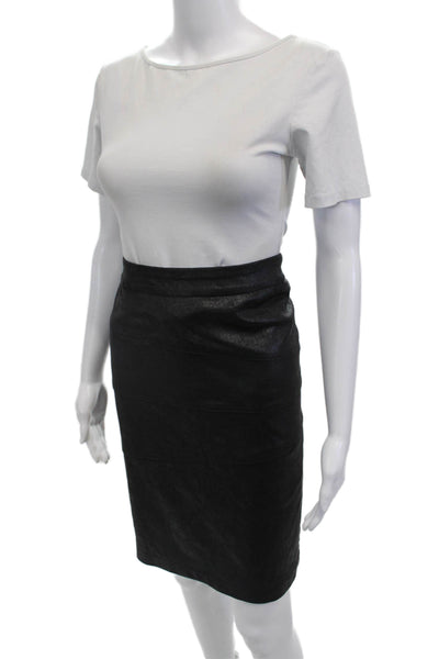 Rodika Zanian Womens Straight Skirt Black Size 40