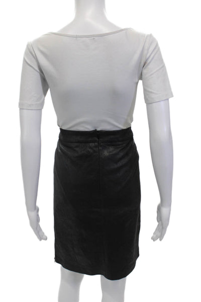 Rodika Zanian Womens Straight Skirt Black Size 40