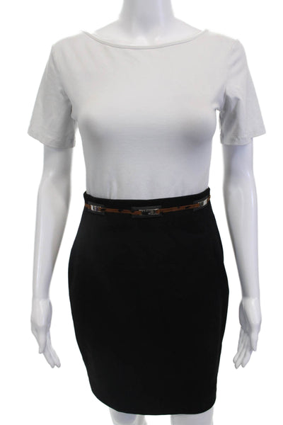 Vertigo Womens Pencil Mini Skirt Black Size 6