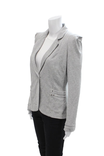Escada Sport Womens One Button Long Sleeve Knit Unlined Blazer Gray Size 40