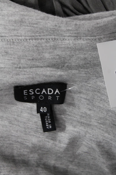 Escada Sport Womens One Button Long Sleeve Knit Unlined Blazer Gray Size 40