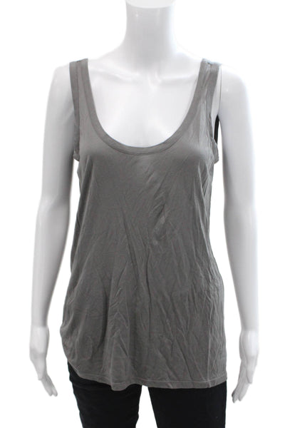 The Row Womens Scoop Neck Sleeveless Tank Top Taupe Brown Size M