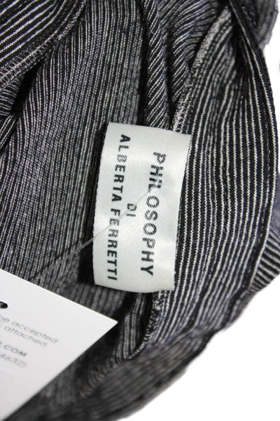 Philosophy di Alberta Ferretti Womens Wool Short Sleeve Dress Gray Size S