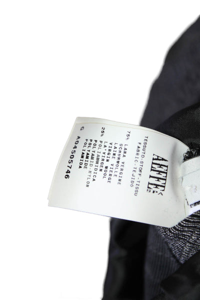 Philosophy di Alberta Ferretti Womens Wool Short Sleeve Dress Gray Size S