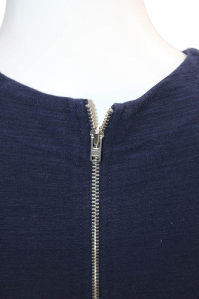 Madewell Womens Cotton Scoop Neck Sleeveless Shift Dress Navy Size XS