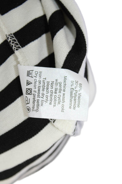 Madewell Womens Cotton Scoop Neck Striped Sleeveless Shift Dress Black Sz XS