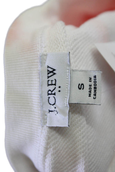 J Crew Womens Cotton Tie Dye Crew Neck Long Sleeve Sweatshirt Orange Size S
