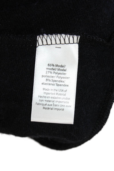 Beyond Yoga Womens Velvet Color Block Crew Neck Pullover Sweatshirt Black Sz XS