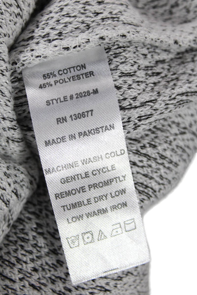 Designer Unisex Pullover Hoodie Gray Graphic Cotton-Poly Blend Size L
