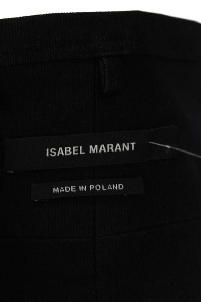 Isabel Marant Womens Cotton Lace Up Zip Back Strapless Crop Top Black Size 36