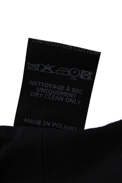 Isabel Marant Womens Cotton Lace Up Zip Back Strapless Crop Top Black Size 36