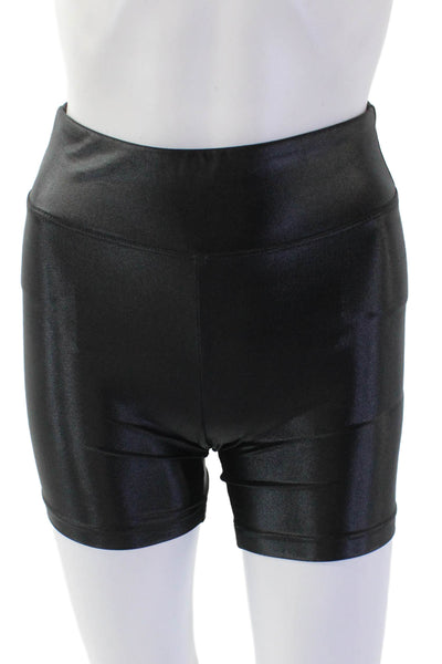 Koral Women's Fitted Midrise Workout Biker Shorts Black Size S