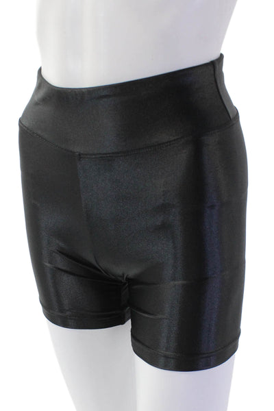 Koral Women's Fitted Midrise Workout Biker Shorts Black Size S