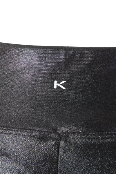 Koral Women's Fitted Midrise Workout Biker Shorts Black Size S