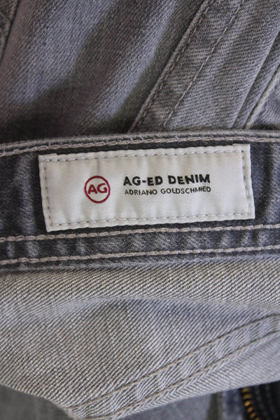AG Mens Cropped Straight Gray Jeans Size 31