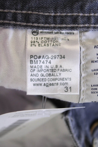 AG Mens Cropped Straight Gray Jeans Size 31