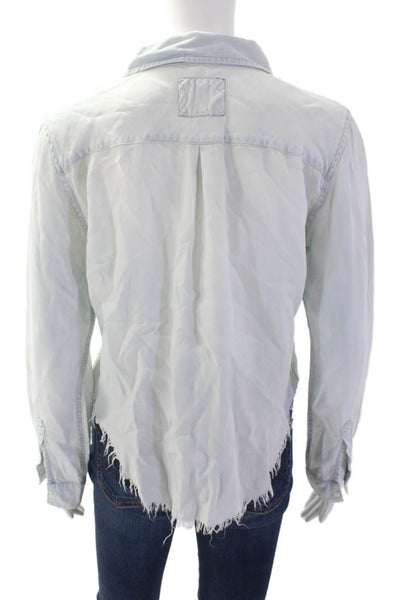 Rails Womens Cotton Collared Long Sleeve Button Down Denim Shirt Blue Size S