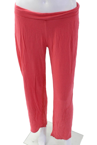 Cynthia Rowley Womens Floral Lace Long Sleeve Blouse Pants Set Red Size M