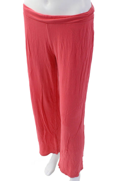 Cynthia Rowley Womens Floral Lace Long Sleeve Blouse Pants Set Red Size M
